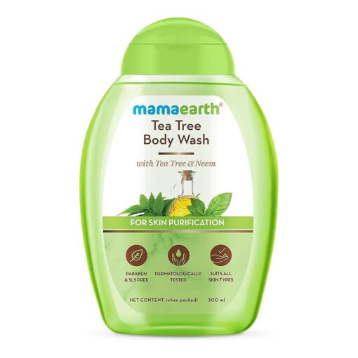 MAMAEARTH Tea Tree Body Wash With Tea Tree & Neem, Shower Gel For Skin Purification - 300 ml