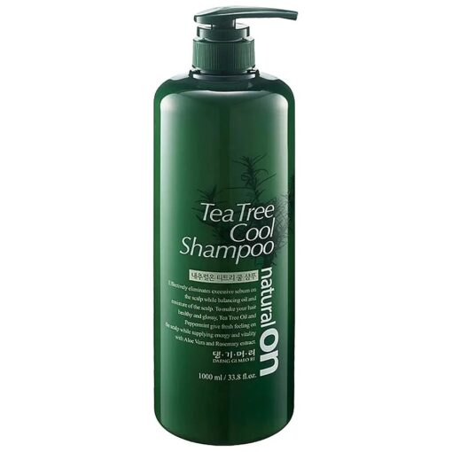 Daeng Gi Meo Ri-Tea Tree Cool Shampoo, Tea Tree Oil and Aloe Vera Extracts give a Refreshing Feeling to Oily Hair, Moisture to Dry Hair, Soft and Mild Cleansing Effect, 1000ml