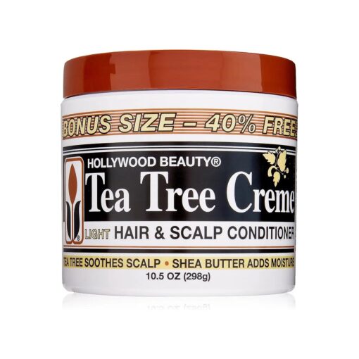 Hollywood Beauty Tea Tree Creme Hair and Scalp Conditioner, White, 10.5 Ounce