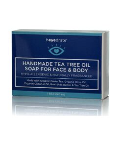 Tea Tree Oil Face Soap and Eyelid Scrub - Handmade with Organic Ingredients ( 1 Pack ) [ Packaging May Vary ]