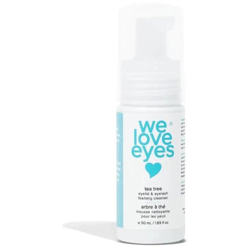 We Love Eyes : Tea Tree Eyelid Foaming Cleanser - Vegan, All Natural, Cruelty Free, Safe for False Lashes .