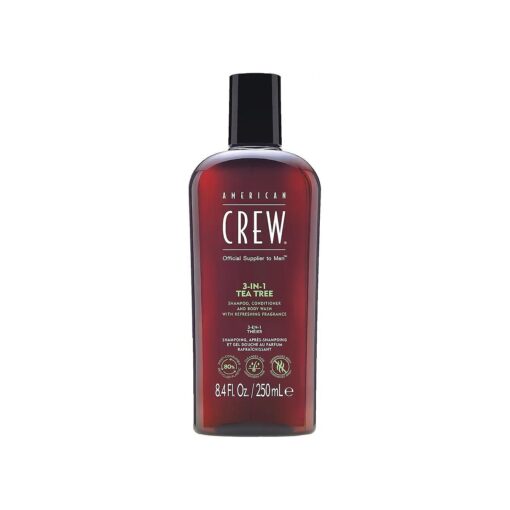 American Crew Shampoo, Conditioner & Body Wash for Men, 3-in-1, Tea Tree Scent, 8.4 Fl Oz