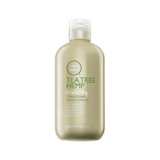 Tea Tree Hemp Restoring Conditioner & Body Lotion, 2-in-1 Hydration, For All Hair Types