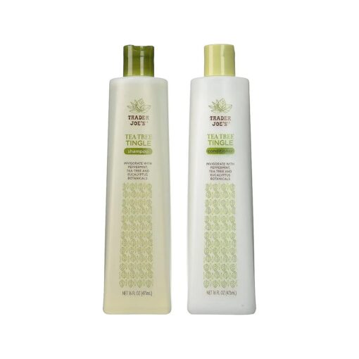 Trader Joe 's Tea Tree Tingle Shampoo & Conditioner, 16 oz .