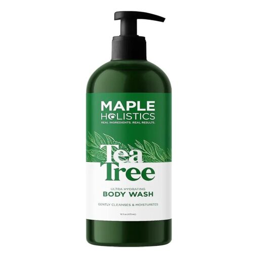 Tea Tree Oil Body Wash - Hydrating Shower Gel Tea Tree Body Wash for Women and Men - Women and Mens Body Soap with Peppermint and Tea Tree Essential Oil and Moisturizing Body Wash for Dry Skin Care