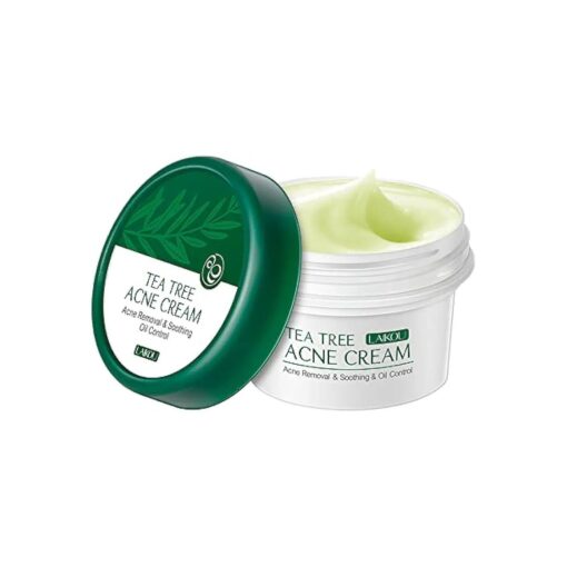 AKARY Tea Tree Oil Face Cream Acne Cream - for Oily, Acne Prone Skin, Extra Soothing & Nourishing Non-Greasy Botanical Facial Moisturizer, Acne Removal, Gently Repair For Acne Skin, Cystic Acne, Pimple & Redness