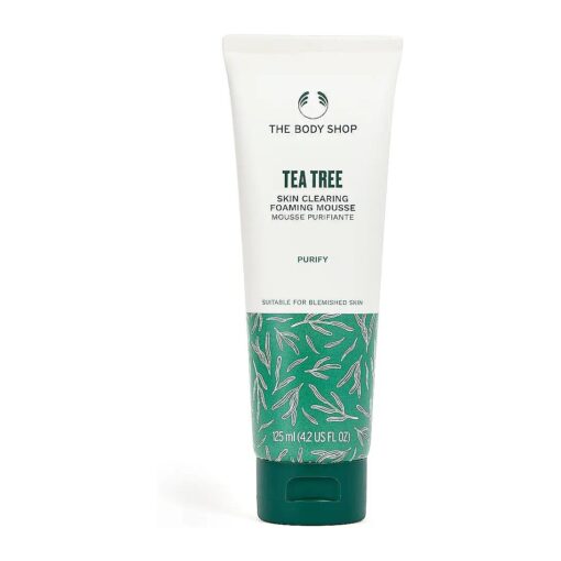 The Body Shop Tea Tree Skin Clearing Foaming Cleanser - Purifying Face Wash For Oily, Blemished Skin - Vegan - 4.2 Fl Oz - Packaging May Vary