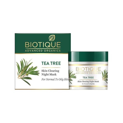 Biotique Tea Tree Skin Clearing Night Mask, for Normal to Oily Skin, 50g