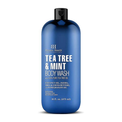 Botanic Hearth Tea Tree Oil Body Wash with Mint, 16 fl oz - Moisturizing, Soothing, Helps Control Fungal Infections, Deep Moisturization, Promotes Healthy Skin, Ethically Sourced