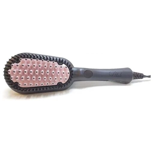 Intellibrands Petale Brush Ceramic Liner - Temperature Controlled 48 Thermal Bristles - Black/Pink