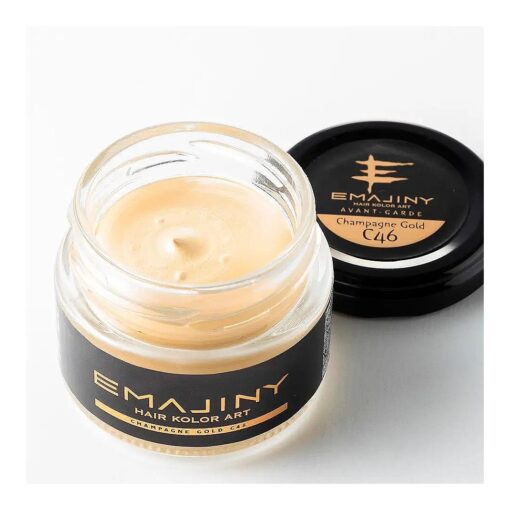 From Japan EMAJINY Champagne Gold C46 Temporary Hair Color Art Wax UnscentedHair makeup Natural Washable For Kids Cosplay Grey hair Root retouch