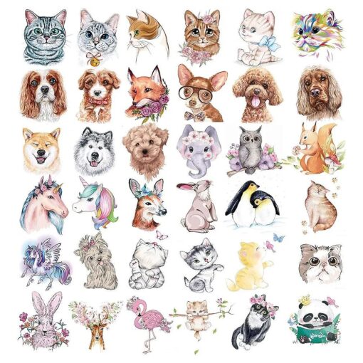 Animals Theme Temporary Tattoos for Kids, Featured Zoo Patterned Body Art Waterproof Tattoos Toddler Tattoos, Fake Tattoos for Boys Girls, 36 Sheets