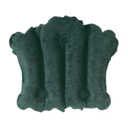 Earth Therapeutics Terry Covered Bath Pillow - Dark Green