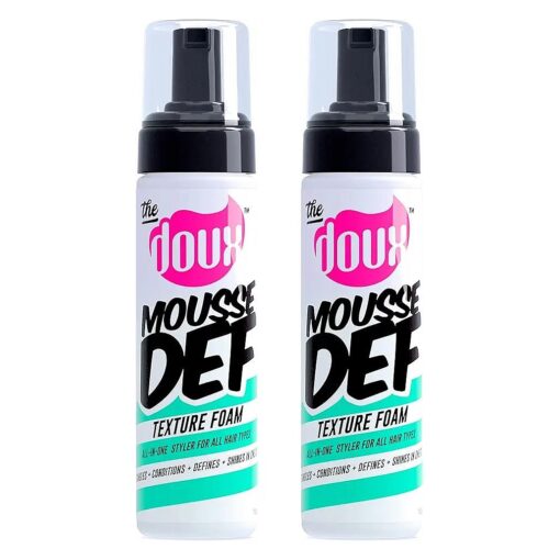 The Doux Mousse Def Texture Foam, Multi-Use Mousse Hair Foam to Style, Condition, Define, Volumize, and Add Shine - 7oz, 2 Pack