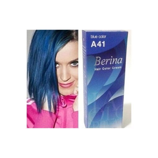 Permanent Hair Dye Color Cream # A41 Blue Made in Thailand