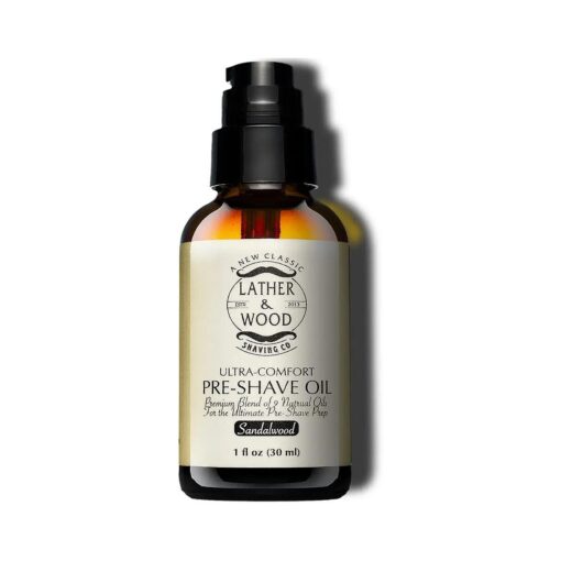 Best Pre-Shave Oil, Sandalwood, Premium Shaving Oil for Effortless Smooth Irritation-free Shave, 1 Oz