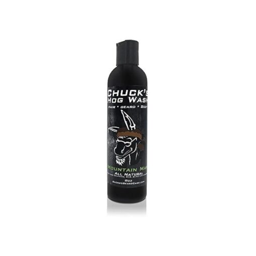 Chuck 's Hog Wash - All Natural Beard and Body Wash - The Mountain Man Scent, 8 oz - Leaves Your Beard Softer than its Ever Been and is Suitable for Daily Use