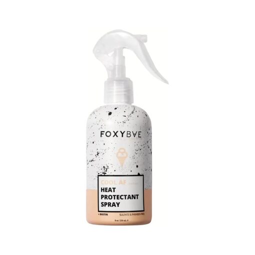 FoxyBae Heat Protectant Spray for Hair - Thermal Heat Protectant for Hair Styling Products Like Curling Iron & Blow Dryer - Cool AF Hair Heat Protectant Spray for Frizz, Damage & Breakage 8oz