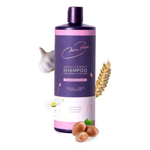 Nora Ross Garlic Shampoo for Normal to Dry Hair with Pleasant Chamomile Scent, Hair Thickening & Volumizing Shampoo with Chamomile Scent, All Natural Hair Care for Excess Hair Loss 32 Oz