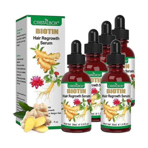 5 PACK Ginger Oil for Hair Growth, Hair Growth Serum, Biotin Hair Growth Oil, Hair Growth Ginger Serum for Men and Women, Hair Growth Treatment, Hair Loss Treatment, Promotes Thicker, Growth Hair