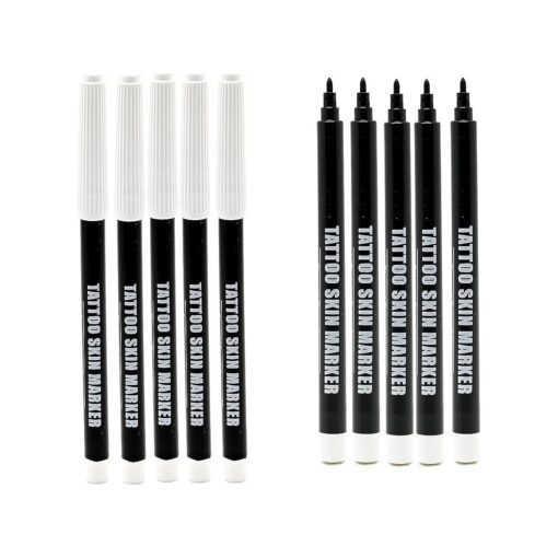 Purple Bold Tip Tattoo Stencil Skin Marker Pen Thin Line Disposable Dot Lines Microblading Body Piercing 5 Markers