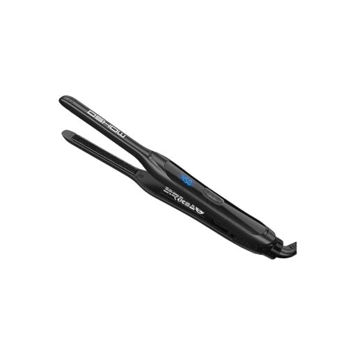 DSHOW 3/10 inch Small Flat Iron, Pencil Flat Iron for Short Hair, Pixie Cut and Bangs, Ceramic Tourmaline Mini Hair Straightener Dual Voltage with Adjustable Temperature, Auto Shut Off ( Black )