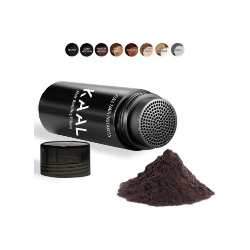 KAAL Hair Fiber, Hair Fibers for Thinning Hair for Women & Men, ( 0.97 oz, Dark Brown ) Hair Building Fibers, Completely Conceals Hair Loss in 15 Sec - 8 Shades for Men Women, Instantly Thicker