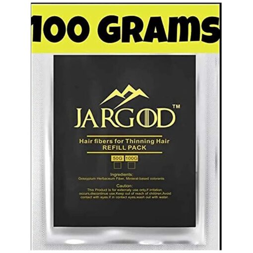 100 Gram Hair Building Fibers - Refill Your Existing Fiber Bottle - Hair Filler Fibers - Hair Loss Concealer For Thinning Hair by JARGOD ( Black )