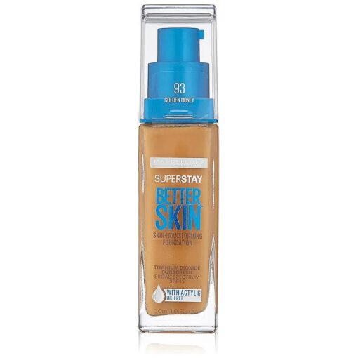 Maybelline New York Super Stay Better Skin Foundation, Golden Honey, 1 fl, oz .