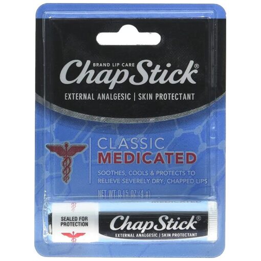 Chapstick Classic Medicated Lip Balm, 0.15 Ounce, 3 Count