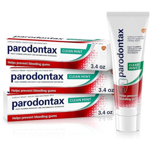 Parodontax Clean Mint Toothpaste For Gum Health, Helps Cavity Prevention, Anticavity And Antigingivitis - 3.4 Oz x 3