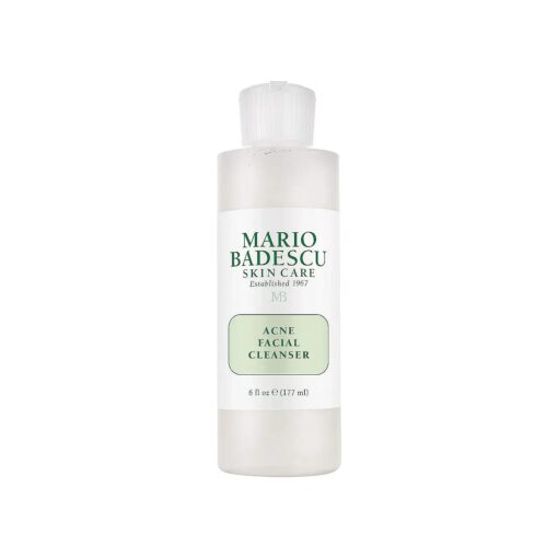 Mario Badescu Acne Facial Cleanser for Combination & Oily Skin, Oil-Free Face Wash with Salicylic Acid & Aloe Vera, Deep Pore Clean, 6 Fl Oz ( Pack of 1 )