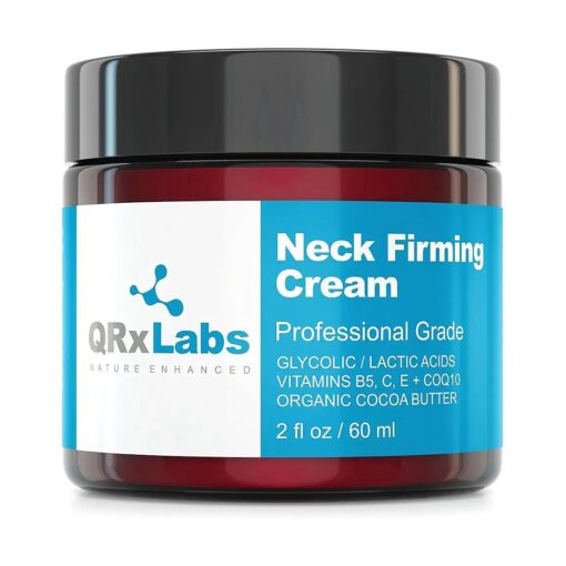 Neck Firming Cream - Tightening & Lifting Moisturizer for Loose, Wrinkled or Sagging Skin on Neck, Decollete & Chest - Best to Prevent Turkey/Crepe Neck - 2 fl oz