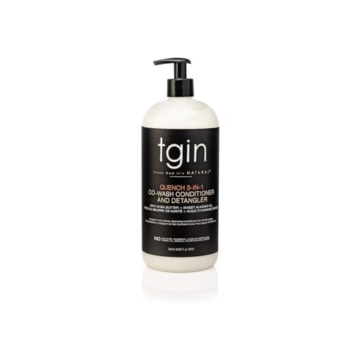 tgin Quench 3-in-1 Co-Wash Conditioner and Detangler - 32oz JUMBO for Natural hair - Protective Styles - Curls - Kinks - Waves - Low porosity hair