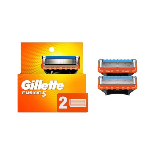 Gillette Fusion5 Razor Refills for Men, 2 Razor Blade Refills