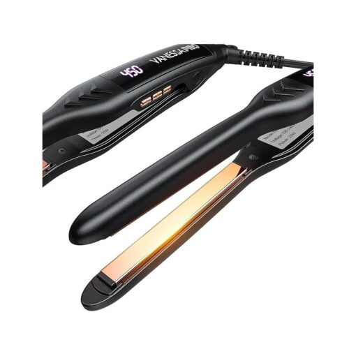 VANESSA PRO Small Flat Irons for Short Hair, Pencil Flat Iron for Edge/Bang/Men 's Beard - Travel Flat Iron Dual Voltage ( 0.3-inch )