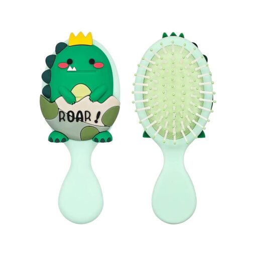 Toddler Hair Brush - Mini Hair Brush for Kids - Travel Hair Brush for Boys and Girls - Baby Detangler Brush for Thin Hair - Massage Hair Brush with Air Cushion - Green