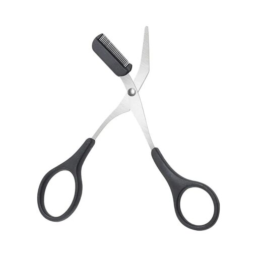 Eyebrow Scissors with Comb, Professional Precision Eyebrow Trimmer, Non Slip Finger Grips Eyebrow Trimming Scissors Hair Removal Beauty Accessories for Men Women