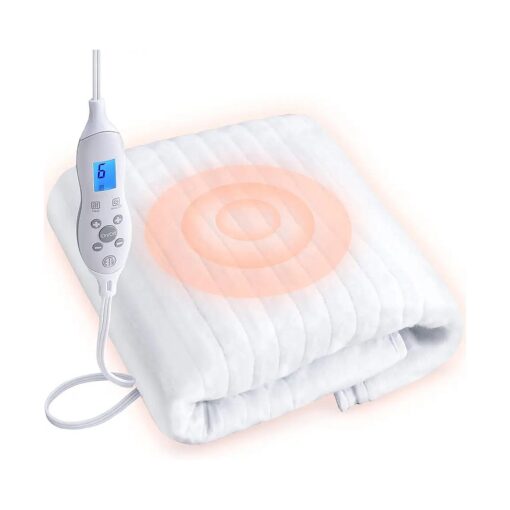 Massage Table Warmer Pads 10 Heat Settings Electric Heating Pad ( 72.8" x 30" ), Digital Heat Control Pad, Heated Mattress Pad w/Overheat Protection for Massage Bed & Spa, White Bed Warmer