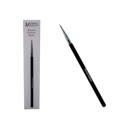 Pointed Eyeliner Brush - Fine Point Premium Synthetic Vegan Bristles, Easy to Control Precise Eyeliner Brush for Flawlessly Defined Look, Hand-Cut Gel Eyeliner Brush by Mommy Makeup