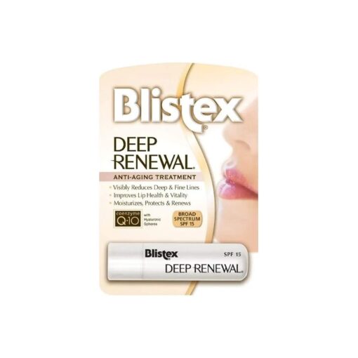 Blistex Lip Protectant Sunscreen Deep Renewal Anti-Aging Formula 0.13 Ounce ( 3.69g ) ( Value Pack of 4 )