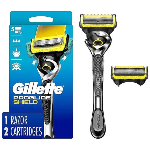 Gillette ProGlide Shield Razor for Men, Handle + 2 Blade Refills