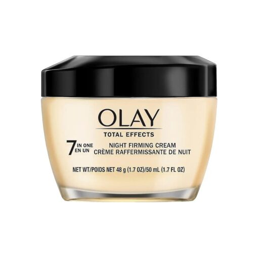 Olay Total Effects Anti-Aging Night Firming Cream & Face Moisturizer with Vitamin C & E, 1.7 Fluid Ounce