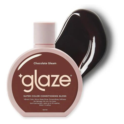 Glaze Super Color Conditioning Gloss 6.4fl.oz ( 2-3 Hair Treatments ) Award Winning Treatment & Semi-Permanent Dye, No mix, no mess mask colorant - guaranteed results in 10 minutes