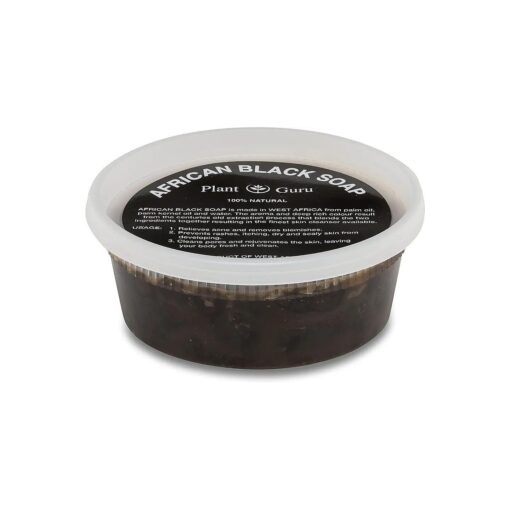 African Black Soap Paste 8 oz, 100 % Raw Pure Natural From Ghana, Acne Treatment, Aids Against Eczema & Psoriasis, Dry Skin, Scars and Dark Spots, Great For Pimples, Blackhead, Face & Body Wash .