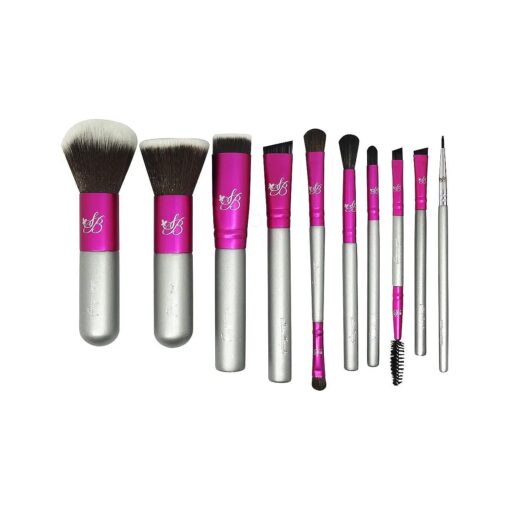 Makeup Travel Brush Set Brushes - Small Hard TRAVEL CASE INCLUDED Premium Essential Brushes For Traveling Application Of Powder Blush Foundation Eye Liner Eye Shadow Concealer and Contour Definition