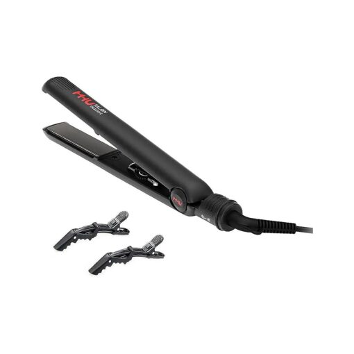 Flat Iron 1 Inch Professional Travel Portable Negative Ions Protect Hair, Hair Straightener & Curler Anti frizz Dual Voltage Salon Floating Titanium Plate, Hair Iron, Fast Heat Adjustable Temp Black