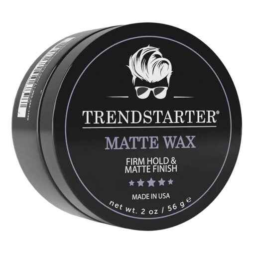 MATTE WAX ( 2oz ) - Travel Size - Firm Hold - Matte Finish - Mens Hair Products - Premium Water Based All-Day Hold Hair Styling Pomade - Flake-Free Styling Wax for All Hair Types