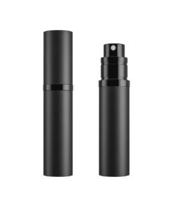 Refillable Perfume Bottle Atomizer for Travel, Portable Easy Refillable Perfume Spray Pump Empty Bottle for men and women with 5ml Mini Pocket Size ( Black )