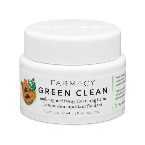 Farmacy Natural Cleansing Balm - Green Clean Makeup Remover Balm - Effortlessly Removes Makeup & SPF - Travel Size 1.7oz Makeup Cleansing Balm